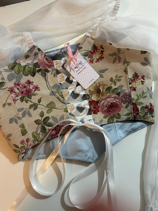 Sky - Reversible Corset Top - Long Sleeves (Made-to-Order)