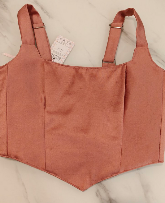 Black & Orange - Reversible Corset Top - Sample Sale - XL-XXL
