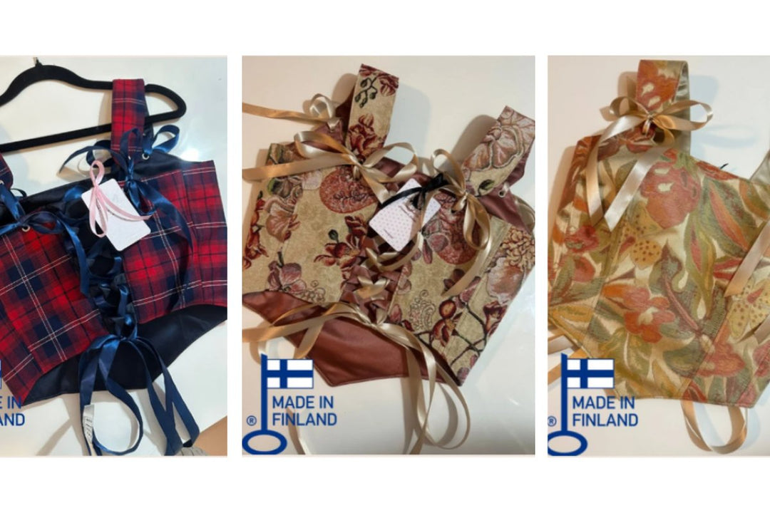 PopJoy reversible corsets Made in Finland - sustainable handmade fashion