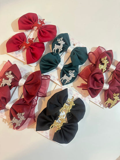 Amelia - Bow Hairclip Pair