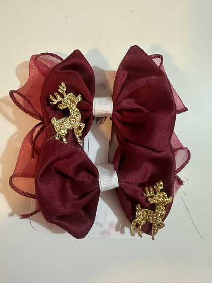 Amelia - Bow Hairclip Pair