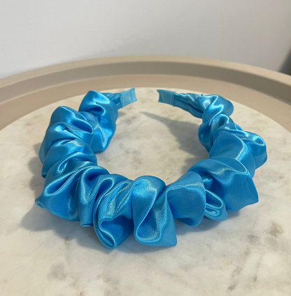 Baby Blue thick scrunchy headband