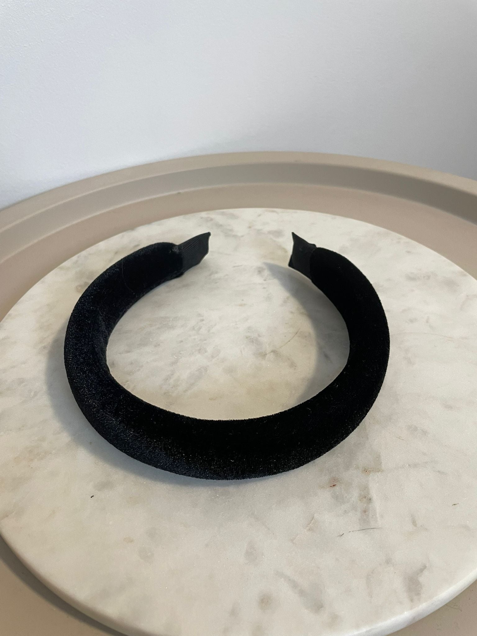 Black velvet headband