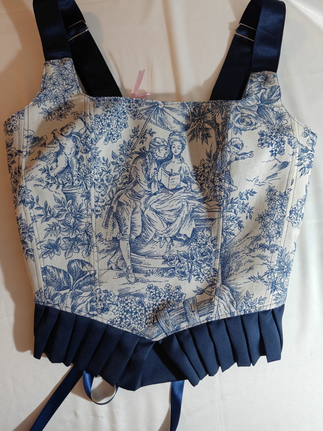 Ruffled Blue Jolie - Reversible Corset Top (Made-to-Order)