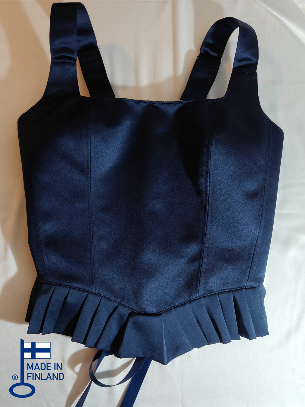 Ruffled Blue Jolie - Reversible Corset Top (Made-to-Order) — made in Finland — view 2