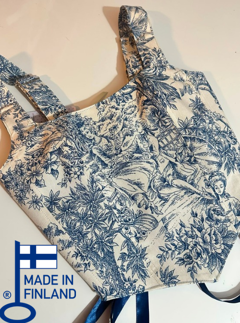 Blue Jolie - Reversible Corset Top (Made-to-Order)