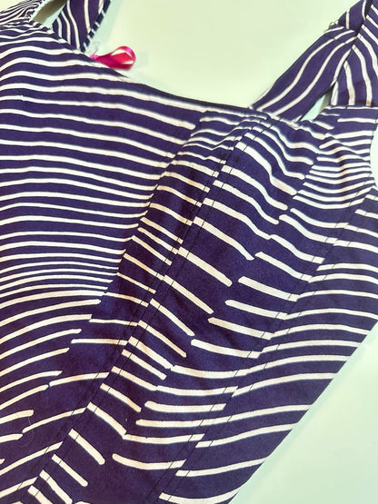 Purple & White Stripes - Reversible Corset Top - Sample Sale - S-M