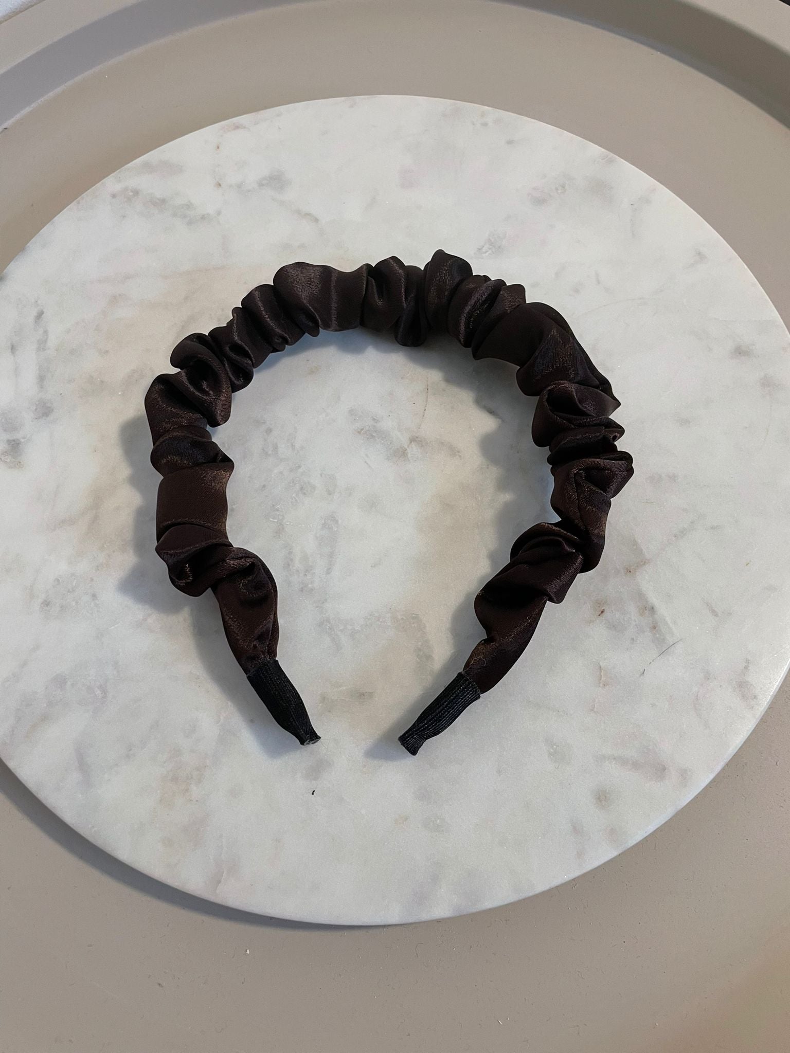 Brown Thin Scrunchy Headband