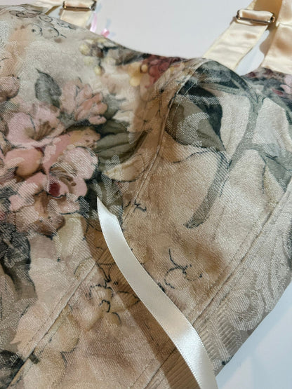 Champagne & Flowers - Reversible Corset Top - Sample Sale