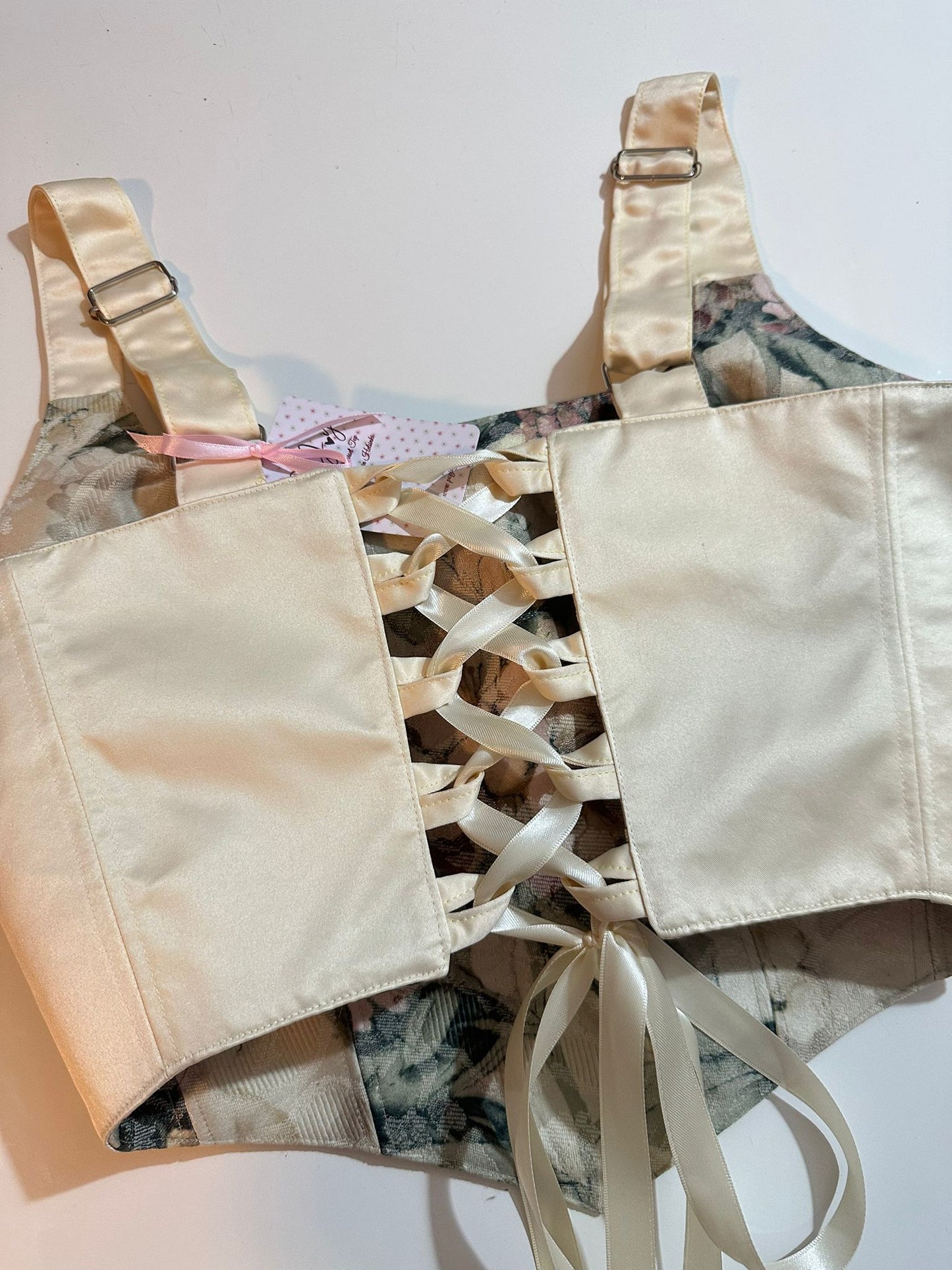 Champagne & Flowers - Reversible Corset Top - Sample Sale