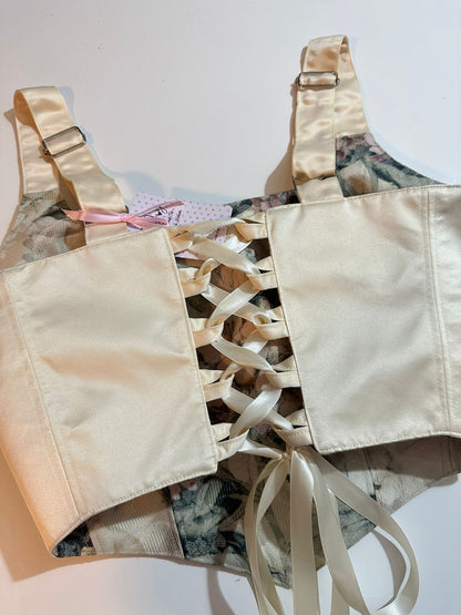 Champagne & Flowers - Reversible Corset Top - Sample Sale