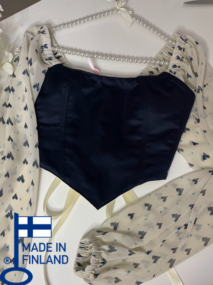 Claire - Reversible Corset Top - Long Sleeves (Made-to-Order)