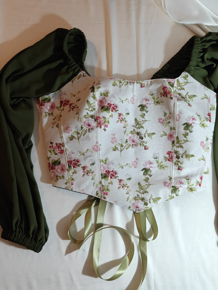 Emmi - Reversible Corset Top - Long Sleeves (Ready for Shipping)