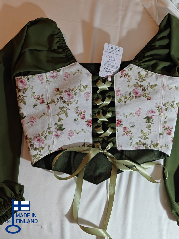 Emmi - Reversible Corset Top - Long Sleeves (Made-to-Order) — made in Finland — view 2