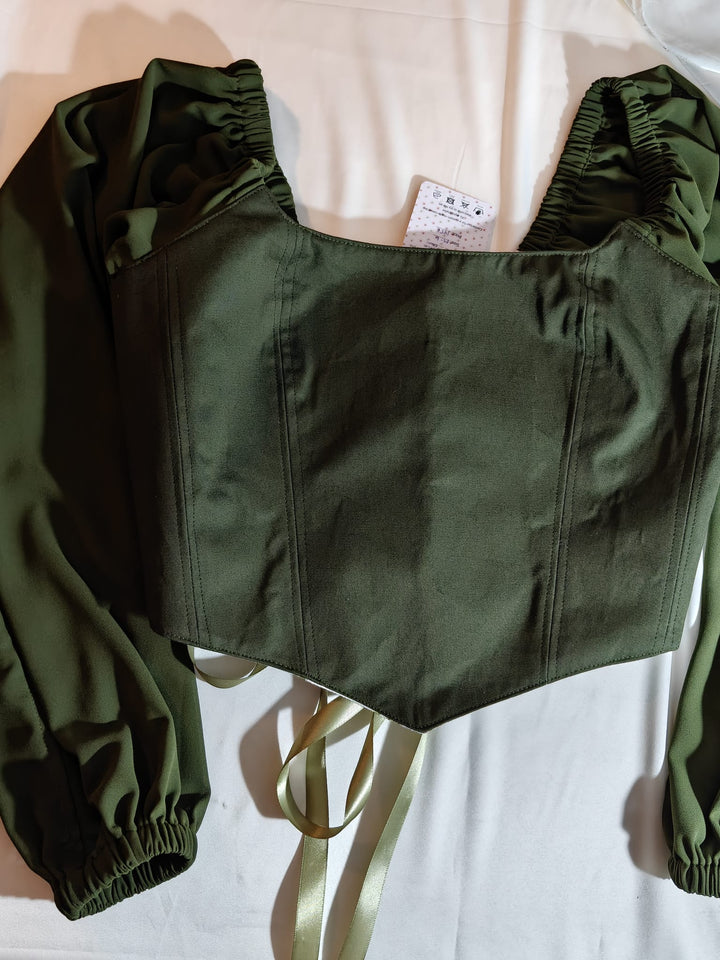 Emmi - Reversible Corset Top - Long Sleeves (Ready for Shipping)