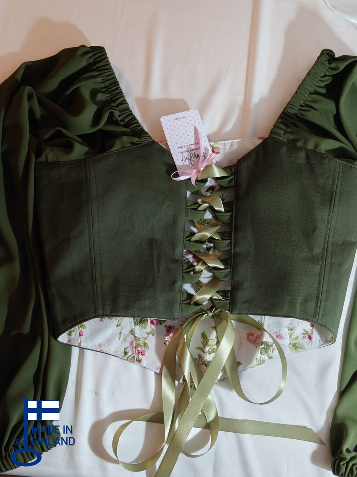 Emmi - Reversible Corset Top - Long Sleeves (Made-to-Order) — made in Finland — view 4