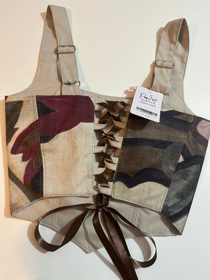 Light Cream - Reversible Corset Top - Sample Sale - S-M