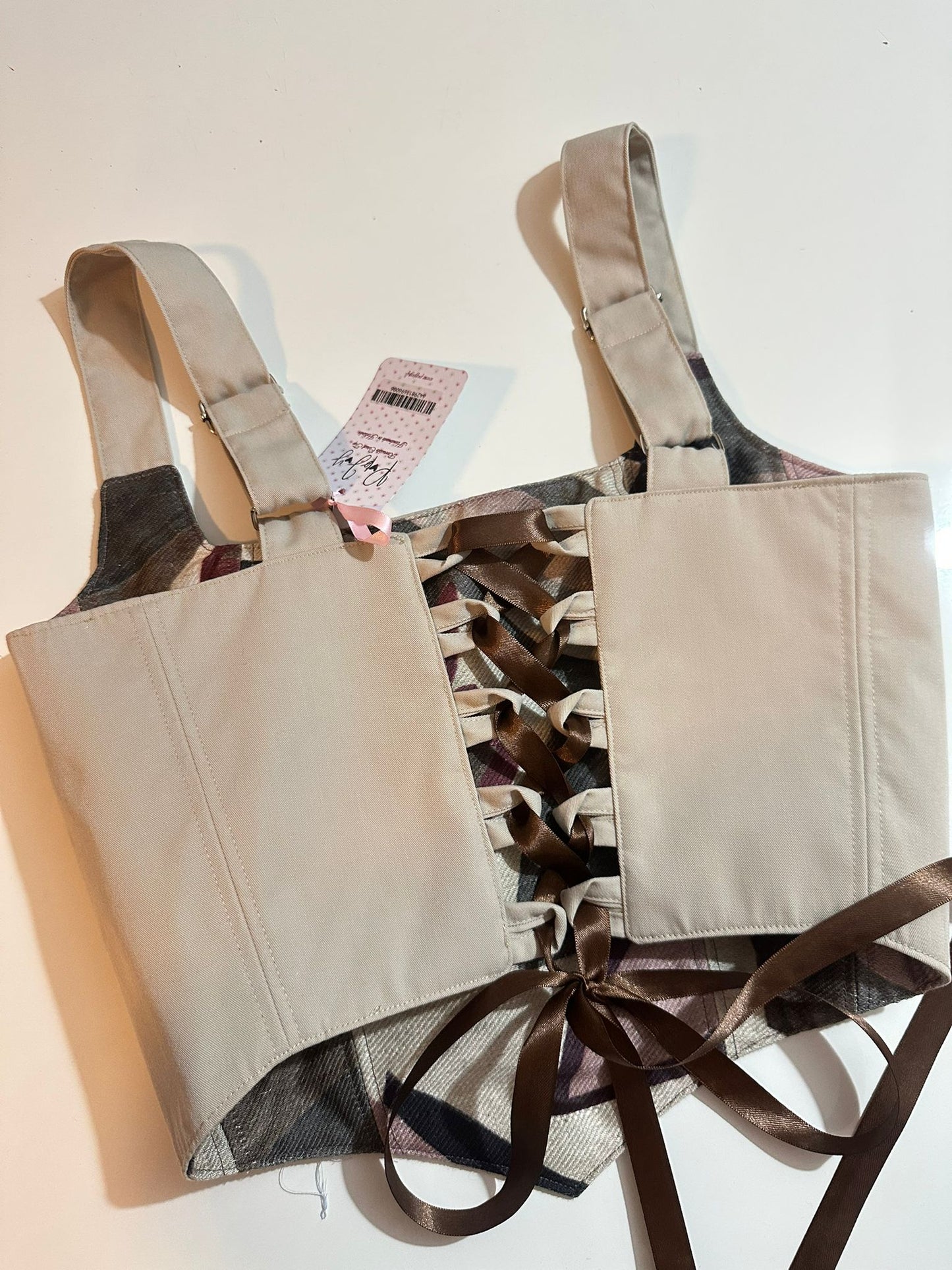 Light Cream - Reversible Corset Top - Sample Sale - S-M