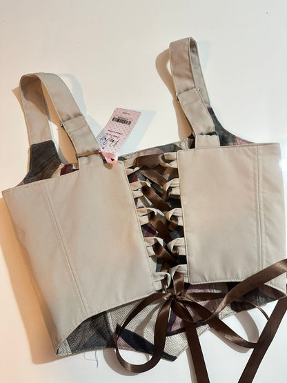 Light Cream - Reversible Corset Top - Sample Sale - S-M