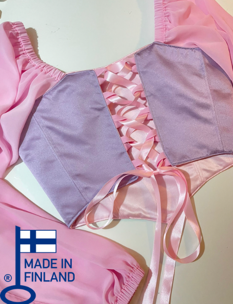 Lilacs - Reversible Corset Top - Long Sleeves (Made-to-Order)