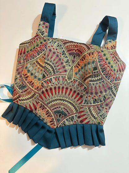 Ruffled Memphis - Reversible Corset Top (Made-to-Order)
