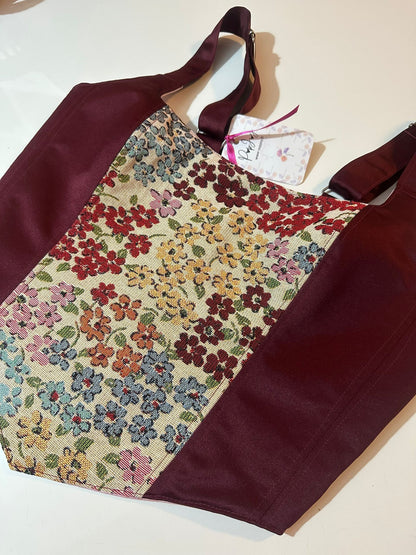 Floral & Red/Pink - Reversible Corset Top - Sample Sale - L-XL