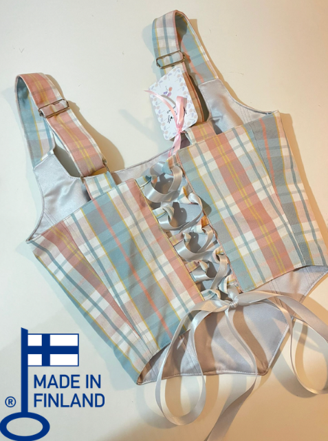 Pink Silver - Reversible Corset Top (Made-to-Order)