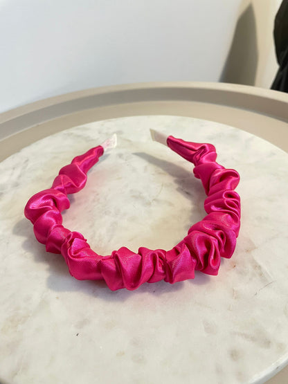 Pink Thin Scrunchy Headband