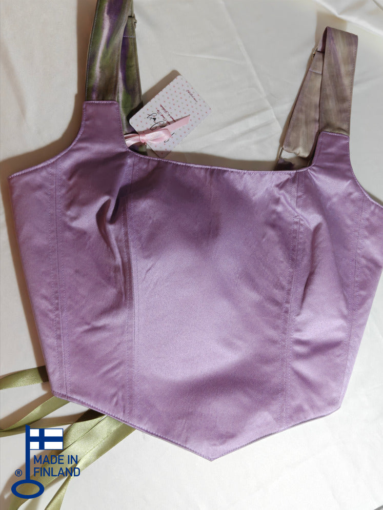 Purple &amp; Colorful pattern - Reversible Corset Top - Sample Sale — made in Finland — view 3