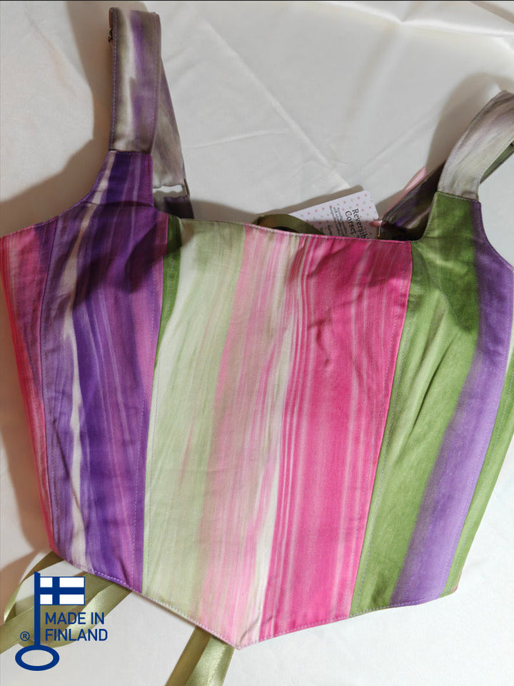 Purple &amp; Colorful pattern - Reversible Corset Top - Sample Sale — made in Finland — view 1
