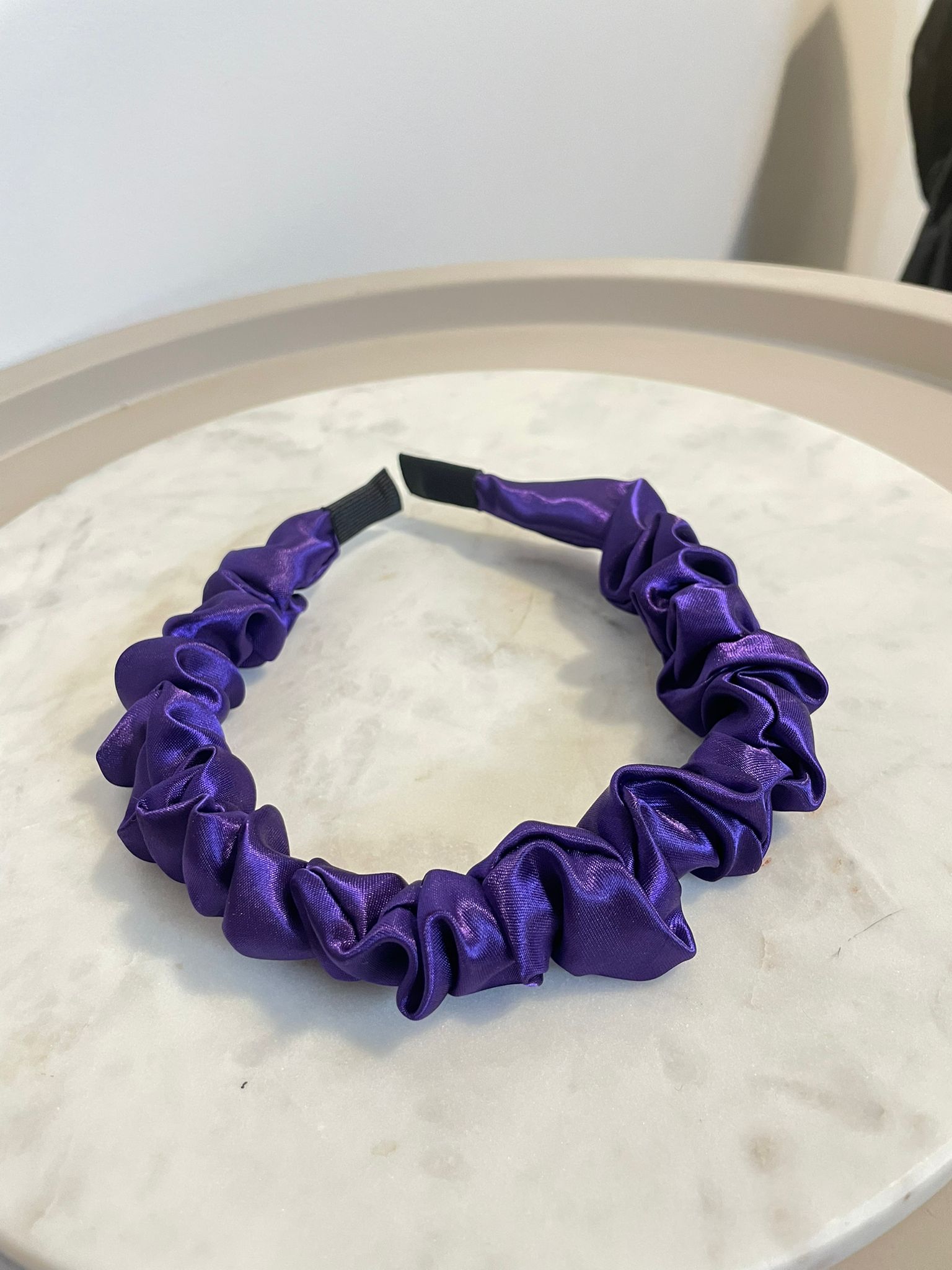 Purple Thin Scrunchy Headband