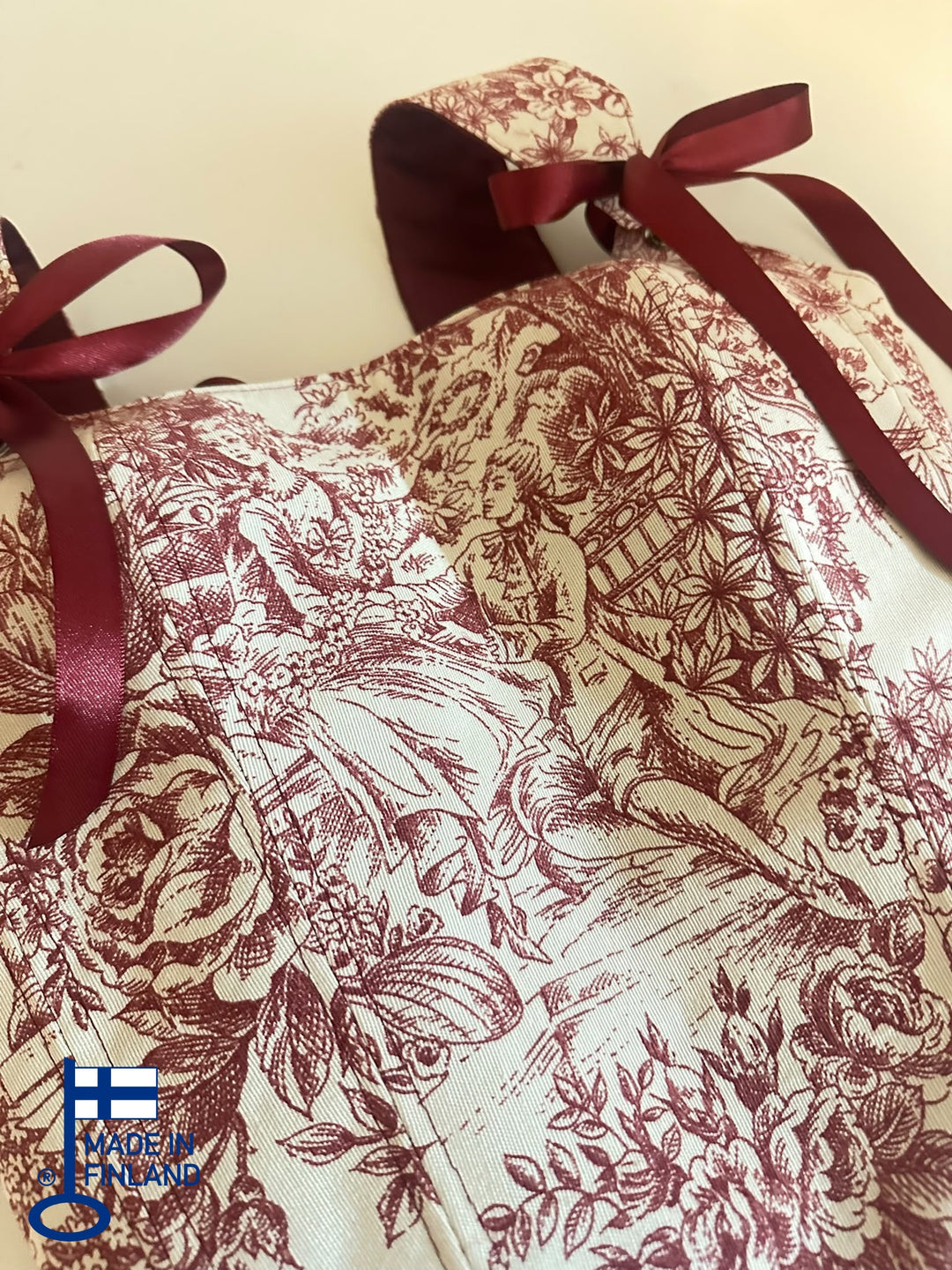 Red Jolie - Removable Straps - Reversible corset Top (Ready for Shipping) — made in Finland — view 3