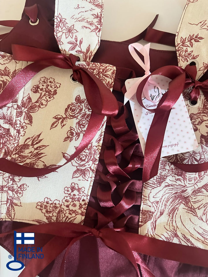 Red Jolie - Removable Straps - Reversible corset Top (Ready for Shipping) — made in Finland — view 6