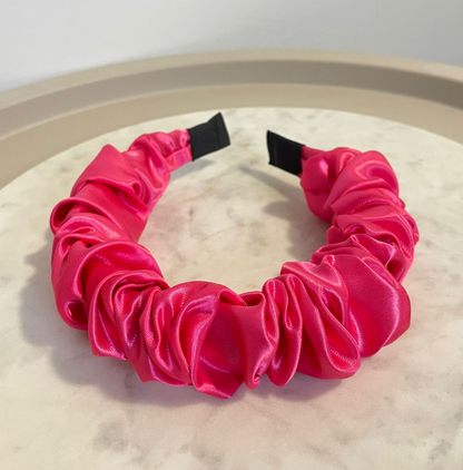 Rose thick scrunchy headband