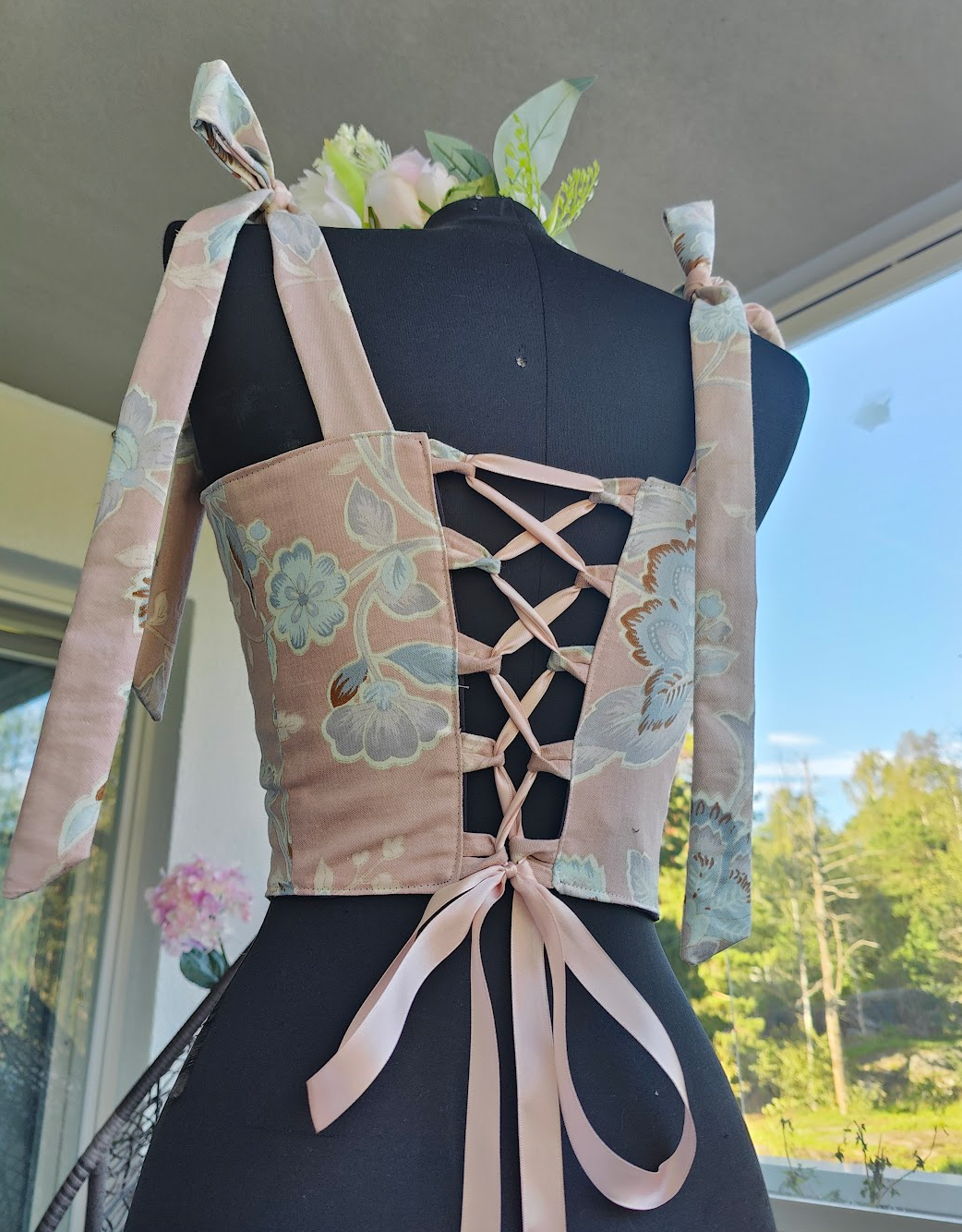 Handmade corset top back