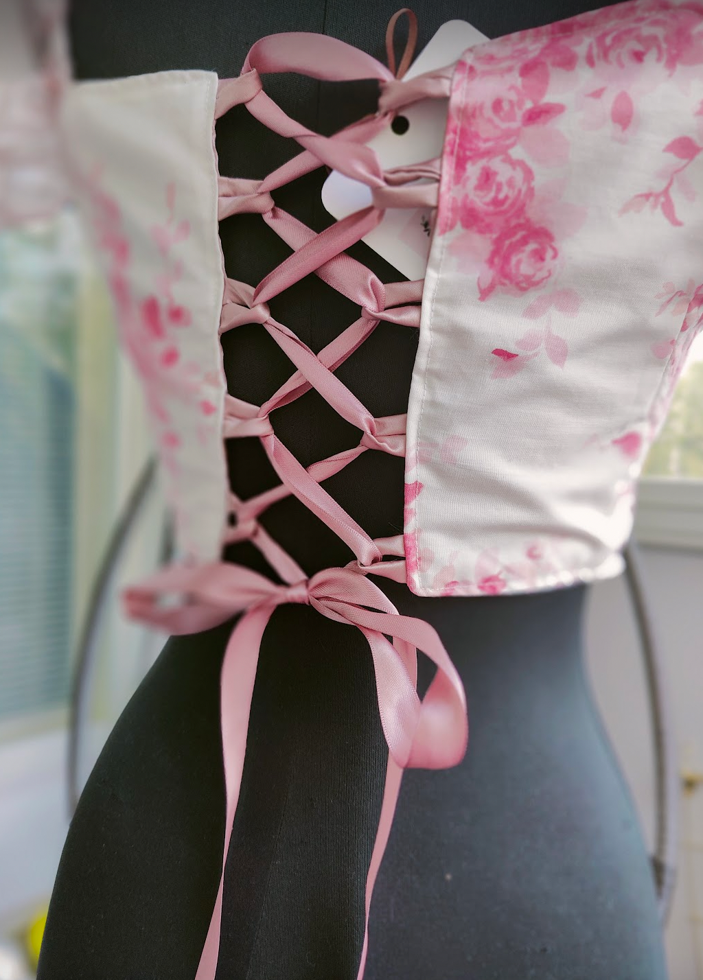 Handmade corset top back side