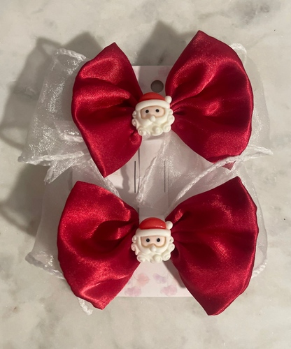 Paris Christmas pair Bow clip