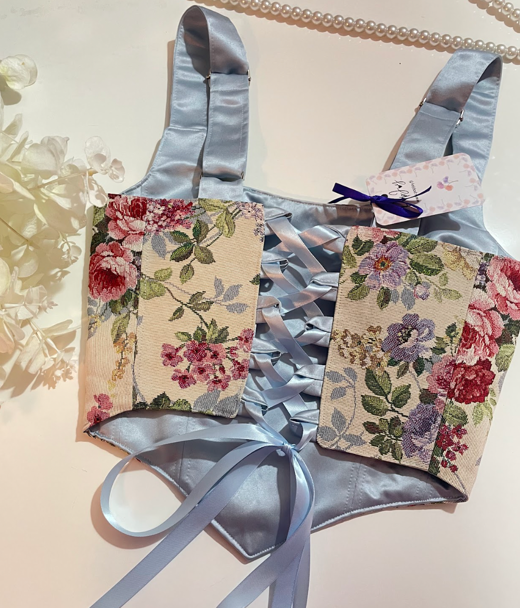 Sky - Reversible Corset Top (Made-to-Order)
