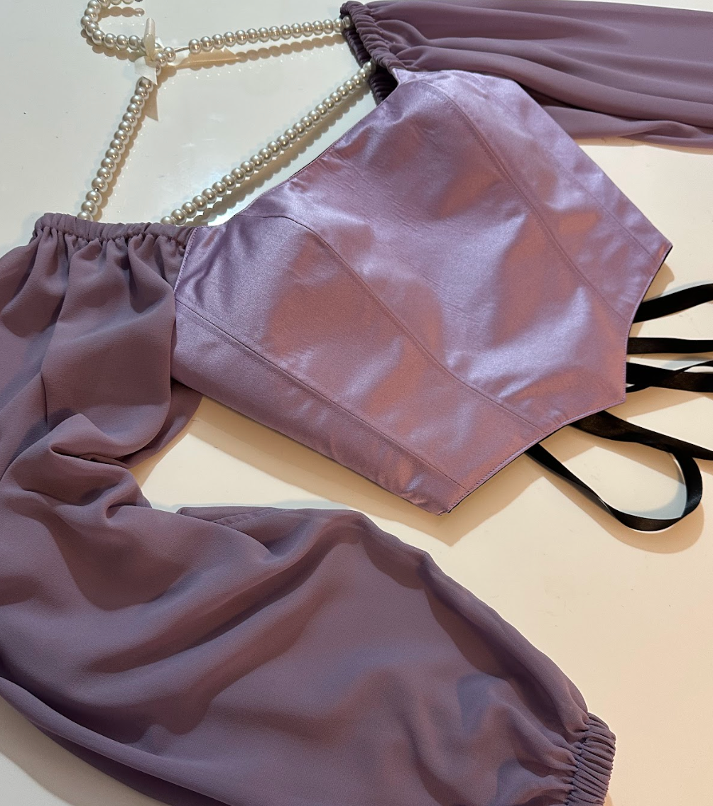 Loli - Reversible Corset Top - Long Sleeves (Made-to-Order)