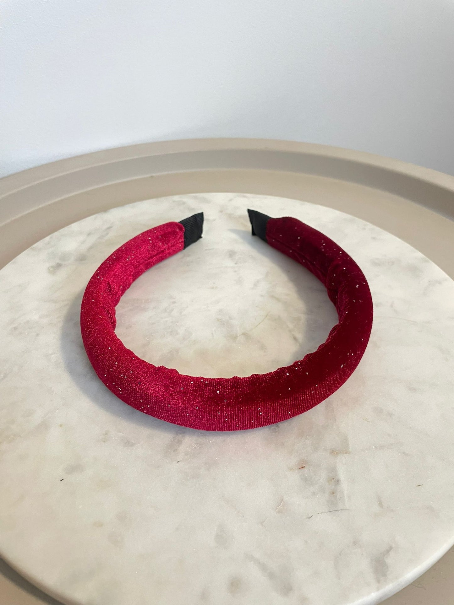 Sparkly Red velvet headband