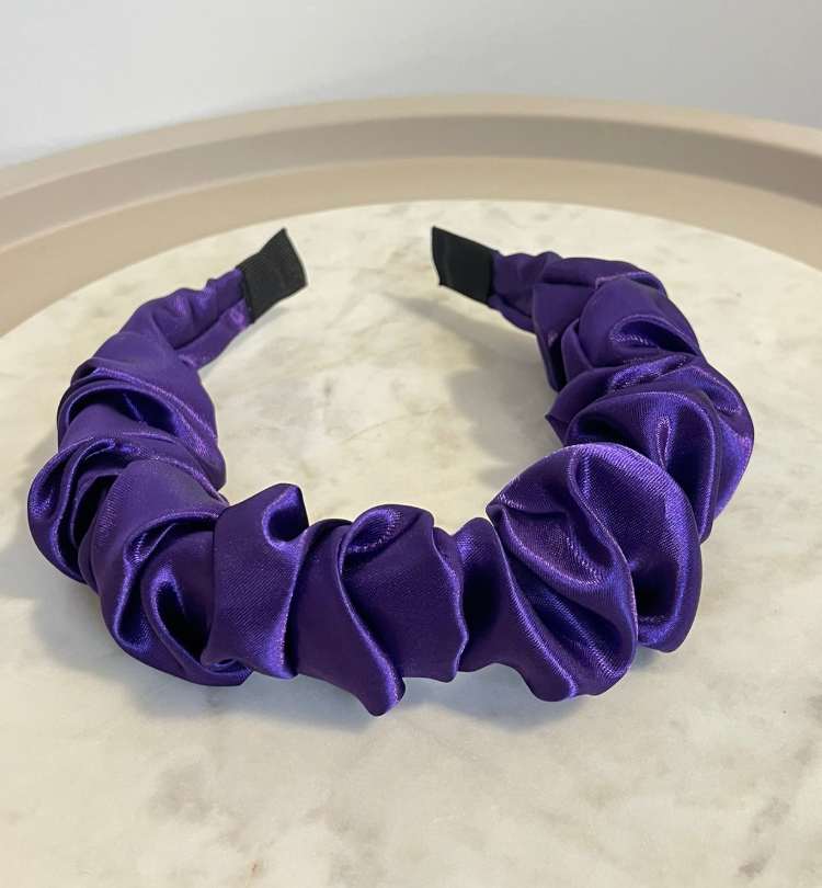 Violet thick scrunchy headband