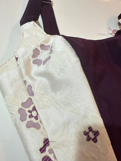 White & Purple - Reversible Corset Top - Sample Sale - S-M
