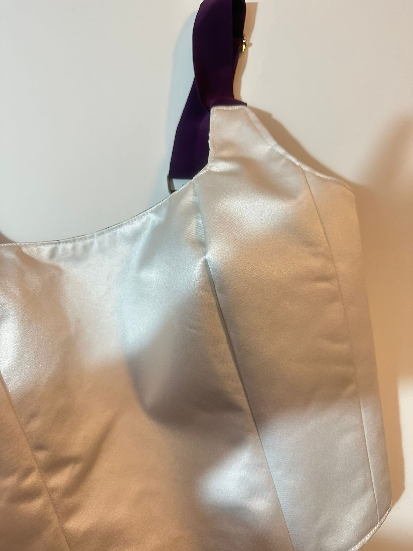 White & Purple - Reversible Corset Top - Sample Sale - S-M