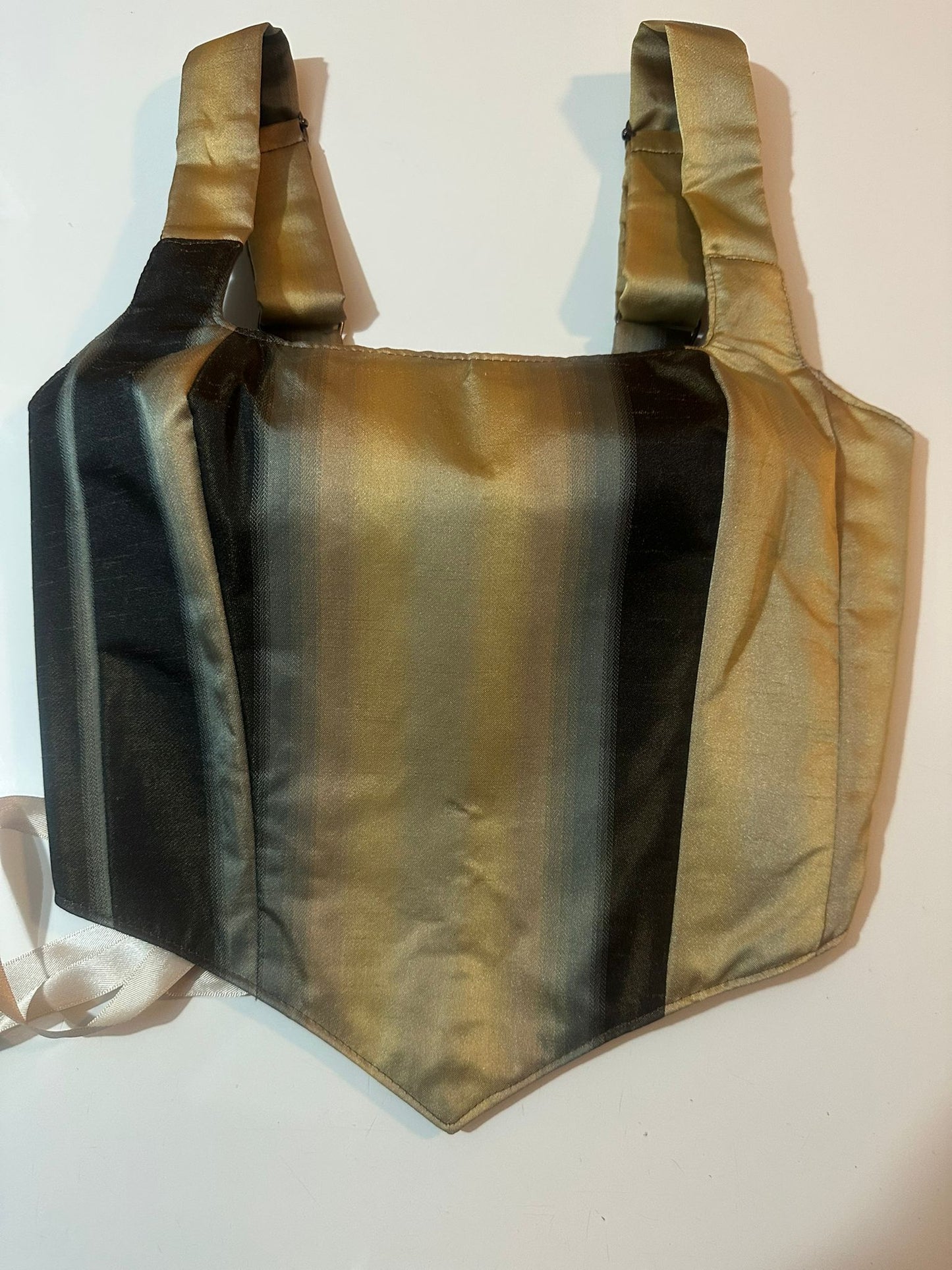 Gold & Brown - Reversible Corset Top - Sample Sale - S-M