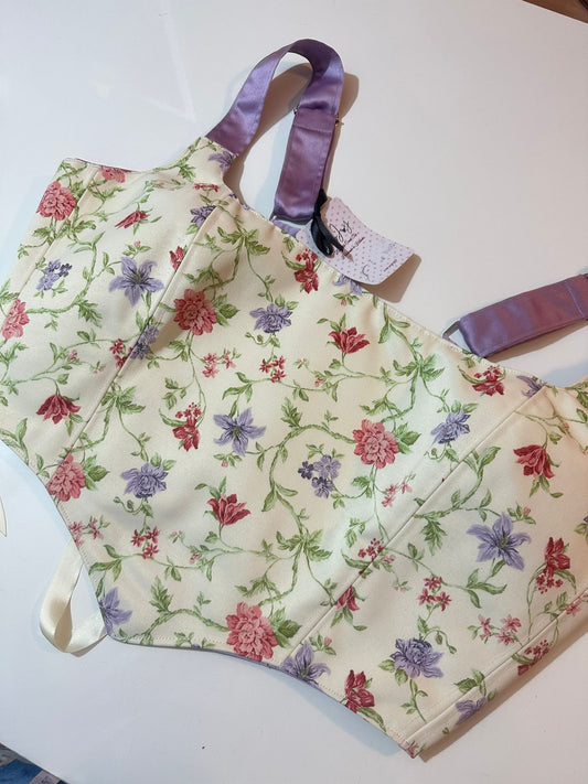 Beige & Purple - Reversible Corset Top - Sample Sale - XL-XXL