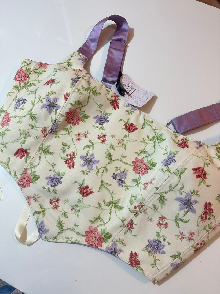 Beige &amp; Purple - Reversible Corset Top - Sample Sale - XL-XXL