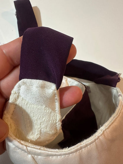 White & Purple - Reversible Corset Top - Sample Sale - S-M