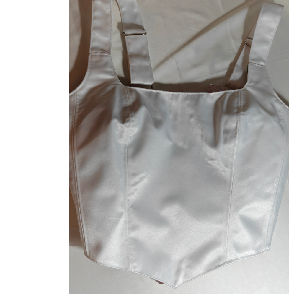 White &amp; Floral - Reversible Corset Top - Sample Sale - S-M