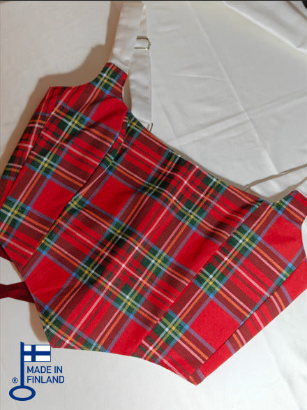 White &amp; Red checkered pattern - Reversible Corset Top - Sample Sale — made in Finland — view 6