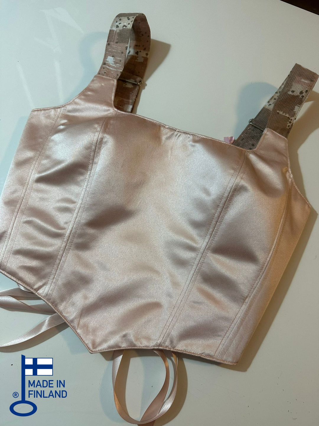 Abstract &amp; Dusk Pink - Reversible Corset Top - Sample Sale — made in Finland — view 2